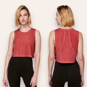 Lululemon Muscle Love Crop Tank Fade Washed Brick Rose 8 Women’s